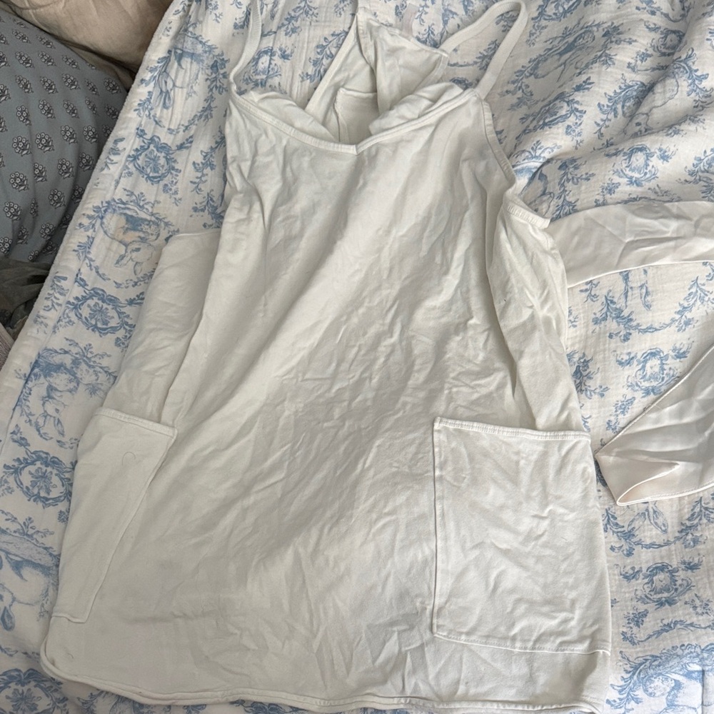 Free People White Cotton Slip Dress